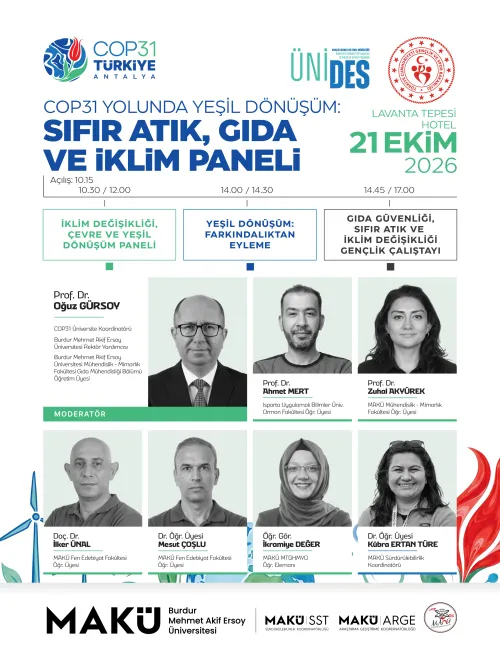 COP31 Yolunda Yeşil Dönüşüm: Sıfır Atık, Gıda ve İklim Paneli