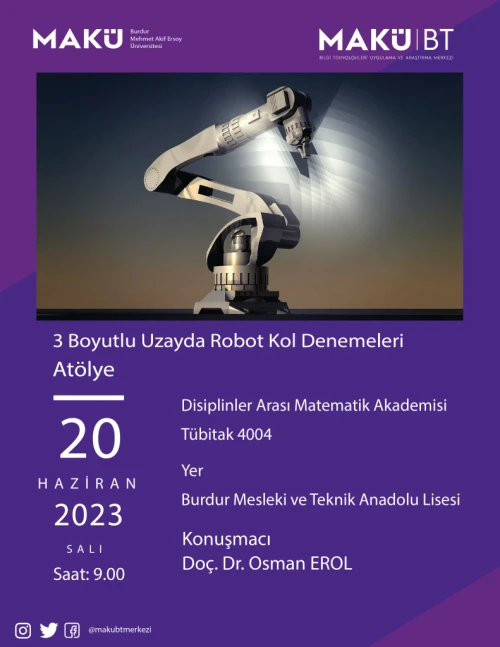 3D Space Robot Arm Experiments