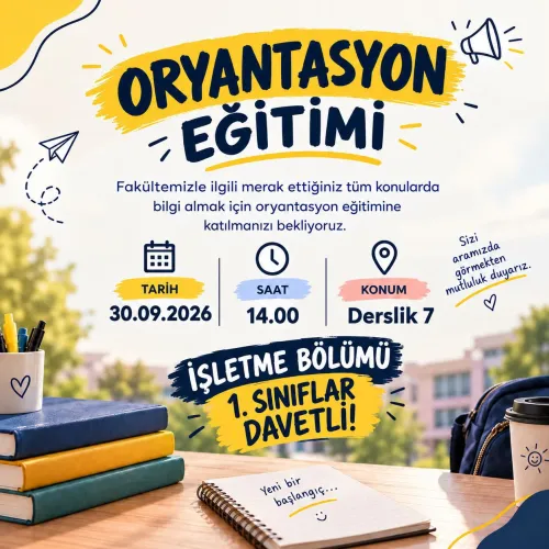 İşletme Bölümü Oryantasyon Eğitimi(1.Sınıflara Özel)