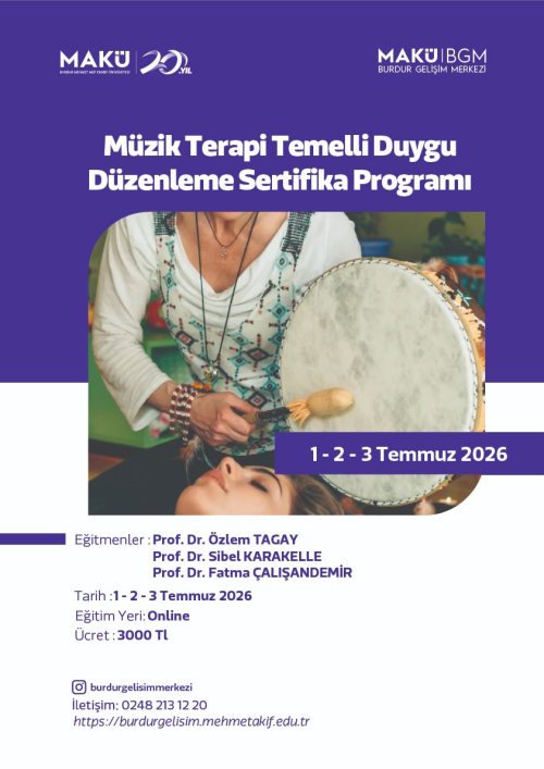 Müzik Terapi Temelli Duygu Düzenleme Sertifika Programı