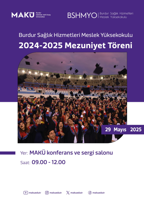 Burdur Sağlık Hizmetleri MYO 2024-2025 Mezuniyet Töreni