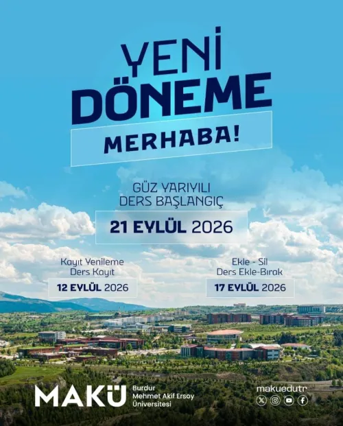 2026-2027 Eğitim Öğretim Yılı Güz Dönemi Ders Başlama Tarihi