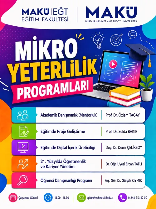 MAKÜ Eğitim Fakültesi Mikro Yeterlilik Programları