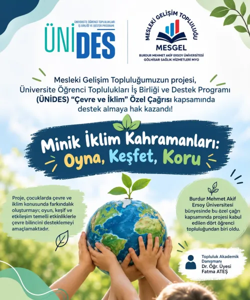 Mesleki Gelişim Topluluğumuzun Projesine ÜNİDES Desteği