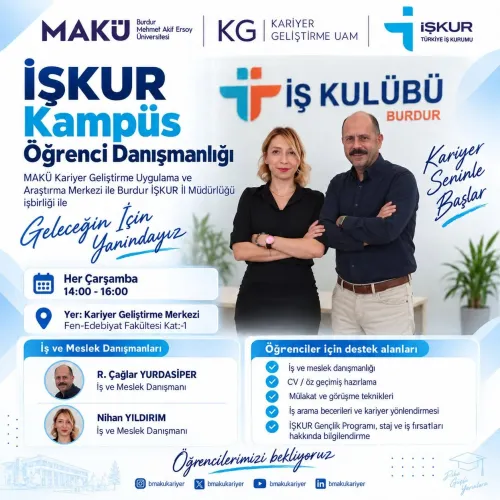 İŞKUR Kampüs Öğrenci Danışmanlığı MAKÜ’de!