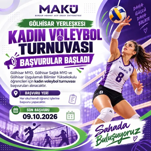 Gölhisar Yerleşkesi Kadın Voleybol Turnuvası Başvuruları Başladı
