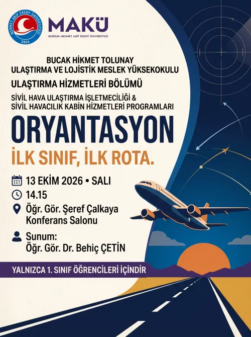Ulaştırma Hizmetleri Bölümü  Oryantasyon