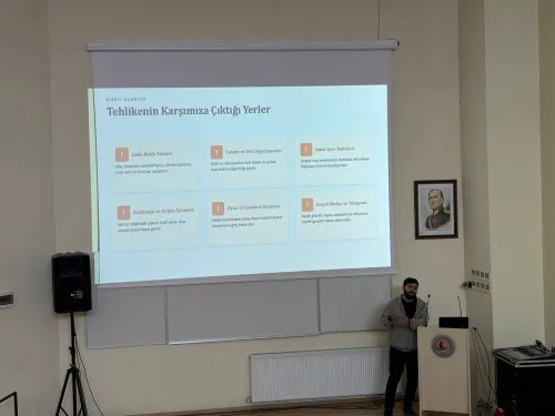 Üniversitemizde, 2026-2027 akademik yılı açılış haftası kapsamında sanal ortamda bahis, şans oyunları ve kumarla mücadele konulu bir farkındalık etkinliği gerçekleştirildi.