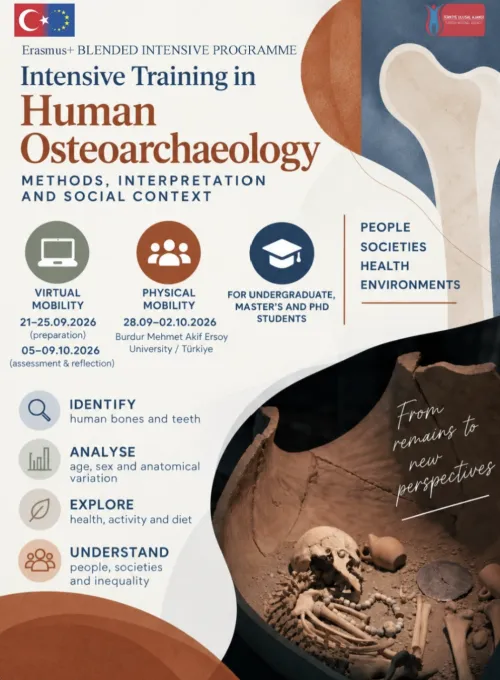 ERASMUS+ BIP: INTENSİVE TRAİNİNG İN HUMAN OSTEOARCHAEOLOGY!
