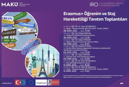 ERASMUS+ KA131 ÖĞRENCİ ÖĞRENİM VE STAJ HAREKETLİLİĞİ BİLGİLENDİRME TOPLANTILARI