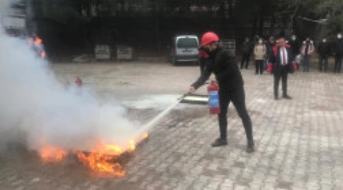 MAKÜ Personeline Yangın Söndürme Eğitimi Verildi