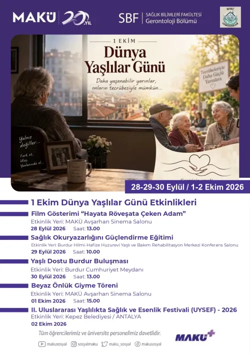 1 Ekim Dünya Yaşlılar Günü Etkinlikleri