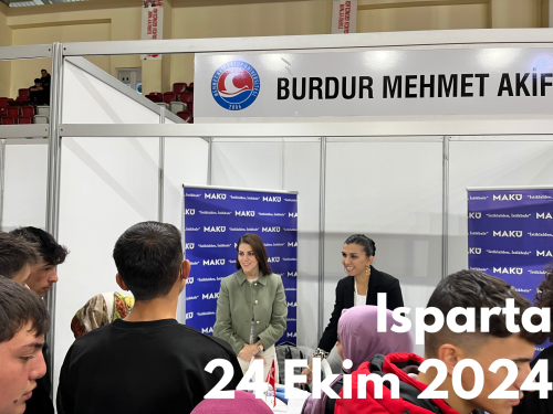 MAKÜ Isparta üniversite tanıtım fuarında yeni öğrenci adaylarına tanıtıldı
