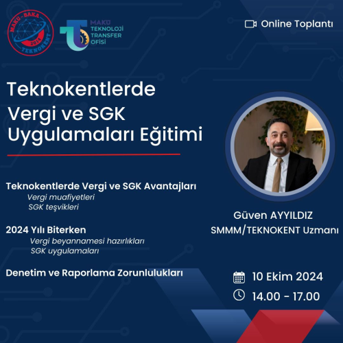 Teknokentlerde Vergi ve SGK Uygulamaları Eğitimi