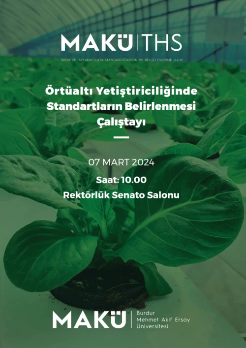 Örtü Altı Yetiştiriciliğinde Standartların Belirlenmesi